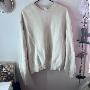 Zara Beige Crewneck Top